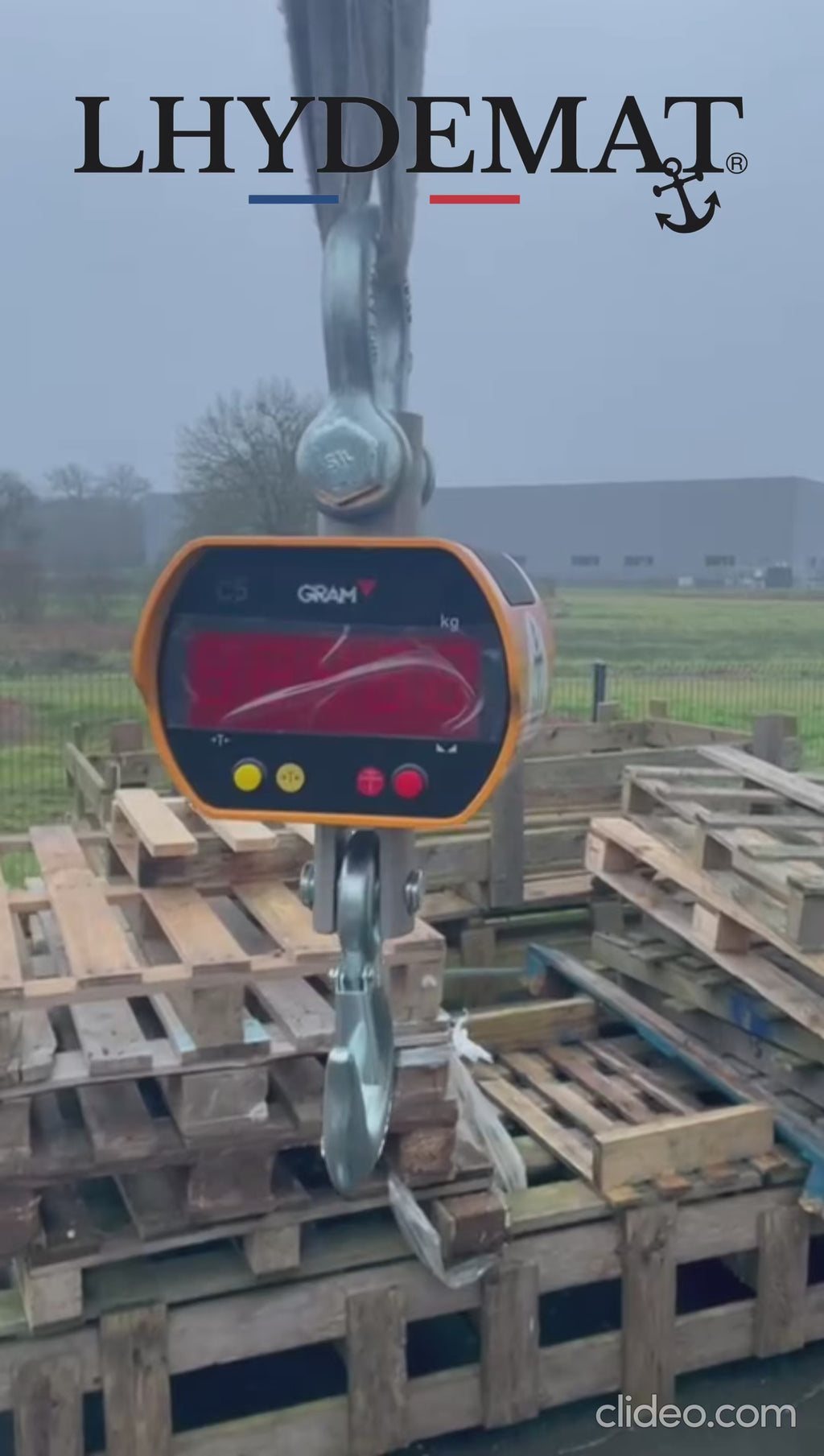 Démonstration d'un peson pour peser des charges lourdes